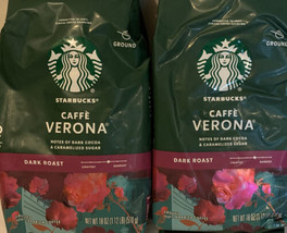 Starbucks Caffe Verona Ground Coffee 2 Large 18 Oz 2 Packages Dark Roast Arabica - £22.94 GBP