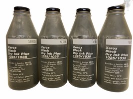 Xerox Black Dry Ink Plus 1025/1038 4 Bottles New Old Stock - $49.49