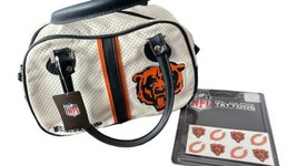 Chicago Bears Logo Leather Handbag Purse NFL Football White NEW w FREE T... - $27.67