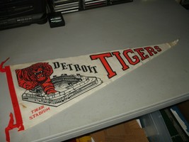 1960&#39;s Detroit Tigers Tiger Stadium Pennant, Good - £38.69 GBP