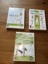 Nintendo Wii Game Bundle/Lot - Wii My Coach, Wii Fit &amp; Wii Fit Plus Tested - £7.95 GBP