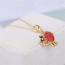 3.00Ct Round Cut Simulated Ruby Fancy Crab Shape Pendant 14K Rose Gold Plated - £89.91 GBP