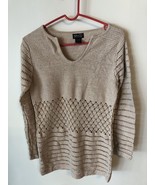 New York &amp; Company Crochet Sweater Tan - $12.99 CAD