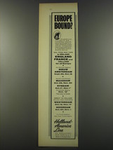 1956 Holland-America Line Cruise Ad - Europe Bound? - £14.54 GBP