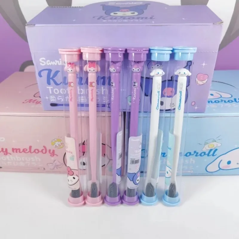 24pcs Sanrio Kawaii Hello Kitty Toothbrush MyMelody Kuromi Anime Adult Ultra - £35.36 GBP