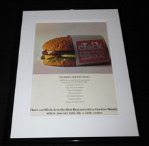 1974 Jack in the Box Hamburger Framed 11x14 ORIGINAL Vintage Advertisement - $44.54