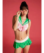 Sailor Moon Pretty Guardian Sailor Jupiter Cosplay Bikini Swim suit Set S - £39.34 GBP