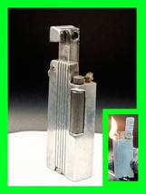 Vintage Solid Block Aluminum Petrol Cigarette Lighter - In Working Condi... - £39.56 GBP