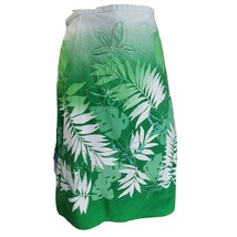 Green and White Skirt Size 18 Aloha Print with Sequins - £19.46 GBP