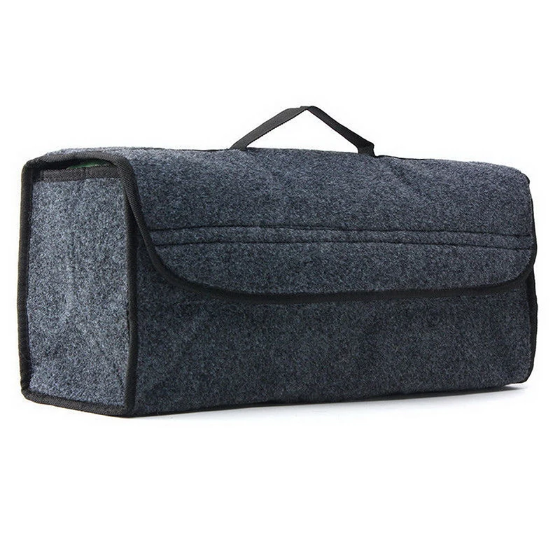 Car Storage Box Non Slip Fireproof Portable Folding Trunk Organizer Felt Cloth - £22.63 GBP