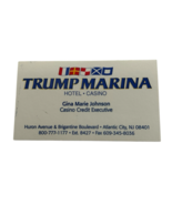 Trump Marina Hotel Casino Business Card Credit Executive Gina Johnson Ob... - $440.90 MXN