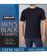Kirkland Men’s Crew Neck Tees, 6-pack - BLACK Size L - $38.60