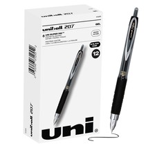 Uniball Signo 207 Gel Pen 12 Pack, 0.5mm Micro Black Pens, Gel Ink Pens ... - £22.84 GBP