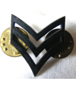 Vintage US Army Sergeant&#39;s collar pins Black      a - $9.89