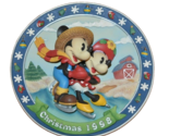 Enesco Christmas 1998 Mickey &amp; Minnie Mouse 3D Plate #363332 NEW - $28.70