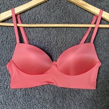 Victoria Secret Padded Demi Coral Multiway Push Up Wireless Bralette Bra Small - £14.51 GBP