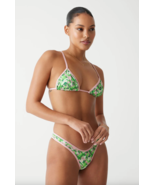 FRANKIES BIKINIS BABY DAISY LUMIA PLAID TRIANGLE BRALETTE BIKINI TOP (XL) NWT - £61.89 GBP