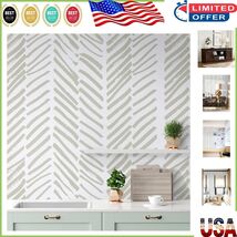 Easy Install Beige and White Striped Foil Wallpaper - 24.2 Sq.ft Coverage - $17.20 CAD