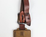 Vintage Watch FOB with Leather Band - Ingersoll and Rand Machinery - $16.82