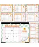 Retro Large Desk Calendar | 18-Months | 2025-2026 | Calendars &amp; Planners - $30.00