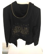 Star Wars Jacket Rock &amp; Republic Jeweled Glitz Women&#39;s Hood Size S Black... - $45.40 CAD