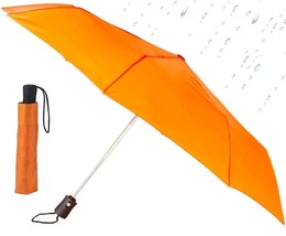 Lewis N. Clark Automatic Travel Umbrella, Orange - $248.62 MXN