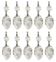Royal Designs Replacement Chandelier Clear Crystal Prism K9 Quality Leaf... - £21.56 GBP