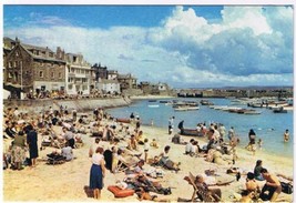 United Kingdom UK Postcard Cornwall St Ives The Harbour Beach - £1.64 GBP