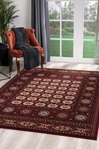 HomeRoots 395473 8 x 11 ft. Red Eclectic Geometric Pattern Area Rug - £495.49 GBP