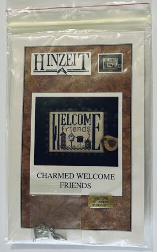 Hinzeit Charmed Cross Stitch Chart, Charms + Thread Welcome Friends - $19.79