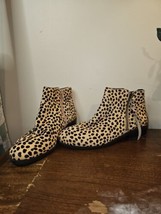 Sole Society Abbott Genuine Calf Hair Bootie Boots Women Sz 5.5 Cheetah ... - $34.12