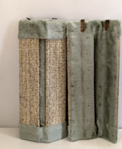 2pk Cat Scratcher Corner Wall Post Kitty Carpet Natural Jute Rope Dark G... - $19.59