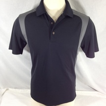 Grand Slam Airflow Men&#39;s Golf Polo Shirt  Short Sleeve Black Gray Size L... - £10.38 GBP