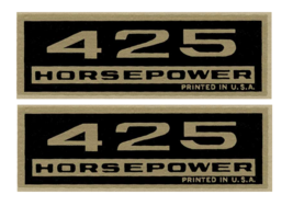 Black and Gold 425 Horsepower Valve Cover Decal Set For Camaro Nova Impa... - £14.32 GBP