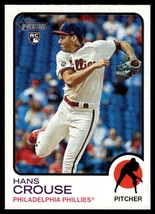 2022 Topps Heritage Hans Crouse RC Philadelphia Phillies #377 - £1.43 GBP