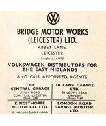 1954 Volkswagen Dealer Bridge Motor Works Advertisement Automobilia E89G1 - $27.34 CAD