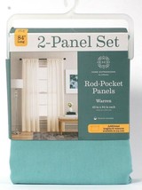 Home Expressions Warren 40&quot; X 84&quot; French Aqua 2 Count Rod Pocket Panel Set - $623.31 MXN