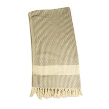 Beige &amp; Gray Towel with Fringes Large Towel Summer Beach Holiday - $24.75