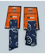 Chill-Its Evaporative Ergodyne H&amp;L Bandana Navy One size # 6705 Set of 2... - £17.21 GBP