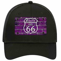 Route 66 Purple Brick Wall Novelty Black Mesh License Plate Hat - £23.24 GBP