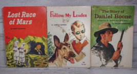 Lot of 3 Vintage Scholastic Childrens Books Daniel Boone Mars Follow Leader 1964 - £7.99 GBP