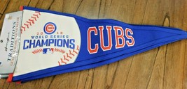 New Cubs World Series 2016 Champs Traditions Pennant Poly / Leather NICE - £31.99 GBP