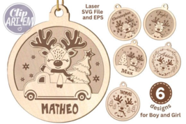 Reindeer christmas ornaments las thumb200