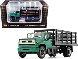 Chevrolet C65 Stake Truck Green and Black 1/64 Diecast Model by DCP/Firs... - $103.33