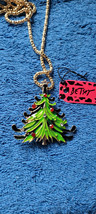 New Betsey Johnson Necklace Brooch Christmas Tree Holiday Festive Collectible - £11.98 GBP