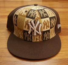 New Era 59Fifty 5950 NY York NYY Yankees Brown Wheat White Hat Cap 8 Club - £39.95 GBP