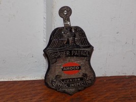 Vintage Amoco Border Patrol Junior Patrol Inspector Tin Badge - $27.12 CAD