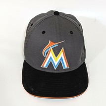 Miami Marlins Hat Cotton 7 1/4 Fitted Cap Grey Black New Era 59Fifty 595... - $31.42 CAD