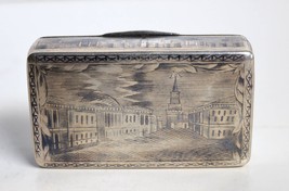 A1 Napoleonic war dedicated 1820’s antique russian niello silver snuff box - £443.64 GBP