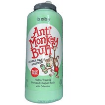 Anti Monkey Butt Baby Powder Diaper Rash Powder Green 6 Oz Exp 12/24 - £20.67 GBP